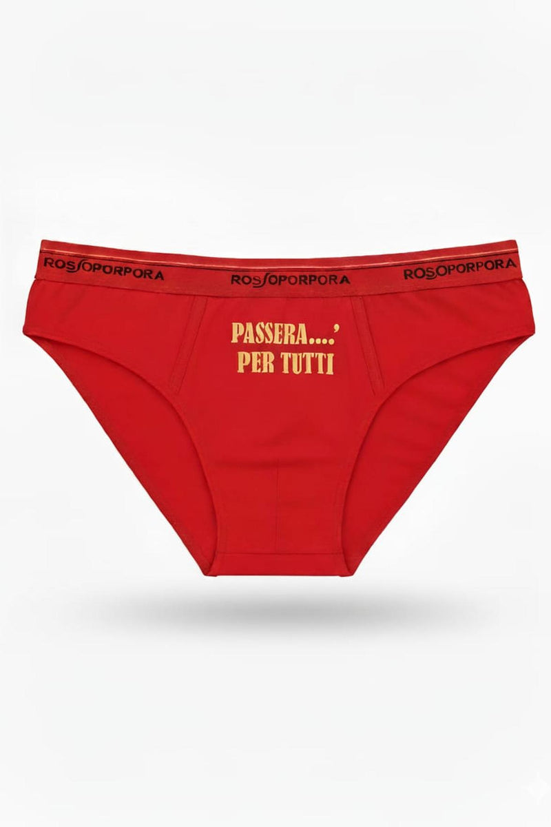 Slip uomo elasticizzato Enrico Coveri Babbo Natale Capodanno stampato rosso 1283 - Dolce Casa Biancheria